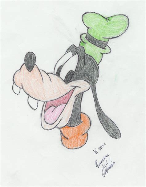 Goofy by vanv in 2020 | Goofy drawing, Mickey mouse drawings, Disney paintings