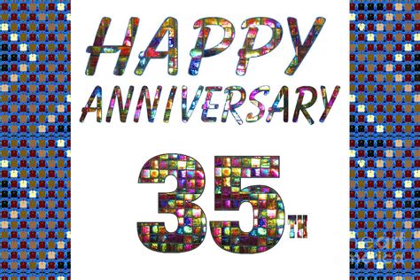 Happy 35 35th Anniversary Celebrations Design On Greeting Cards T ...