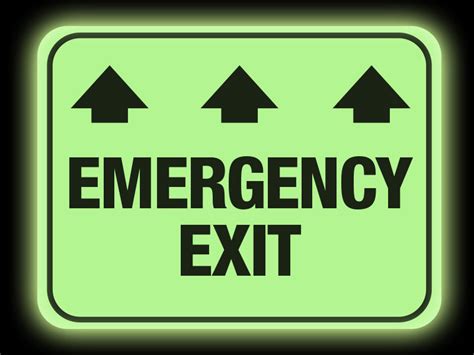 Glow Emergency Exit Floor Sign | Creative Safety Supply