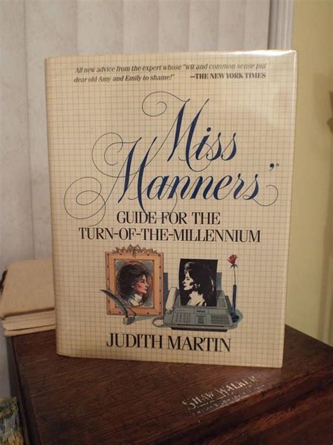 Vintage 1980s Book Miss Manners Etiquette Guide For The Turn Of The Millennium by Judith Martin ...