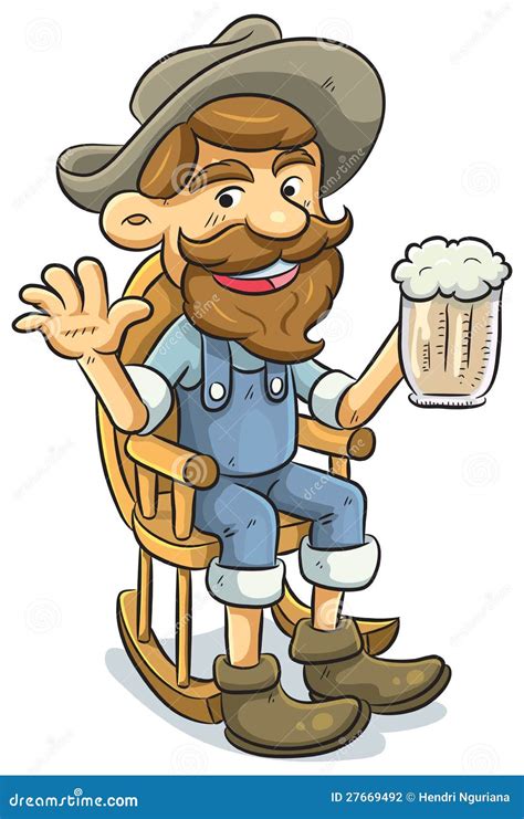 Old Man Drinking A Beer Stock Photography - Image: 27669492