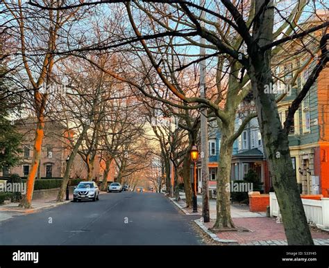 Winter sunset in Providence, Rhode Island, United States Stock Photo ...