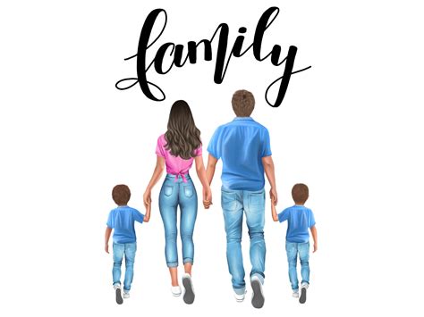 Clip Art & Image Files sister and brother clipart for kids denim clipart Big Family clipart ...