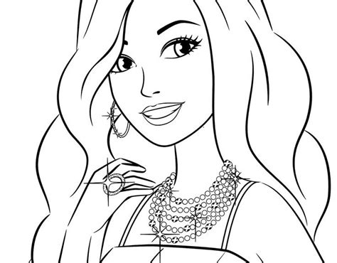 Barbie Head Coloring Pages at GetColorings.com | Free printable colorings pages to print and color