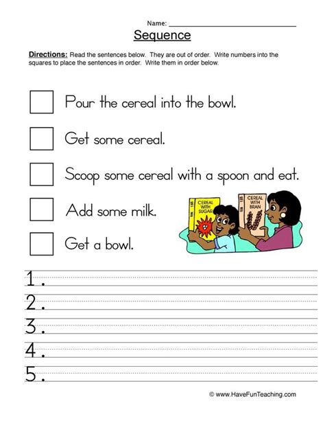 Sequencing Reading Worksheets - Have Fun Teaching | Sequencing ...