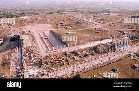 The ancient city of Laodicea. From SKY Stock Video Footage - Alamy