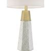 360 Lighting Julie Modern Table Lamps 27 1/2" Tall Set Of 2 Faux Marble Gold Tapered Column ...