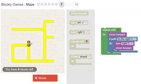 How to solve (solution) Google's Blockly Future Programmers Game: Maze ...