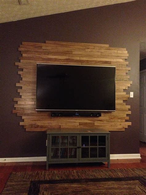 Wood TV Wall | Tv wall decor, Modern tv wall, Wall mounted tv