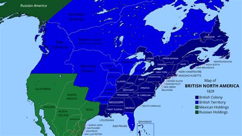 Map of British North America, 1829 : r/imaginarymaps