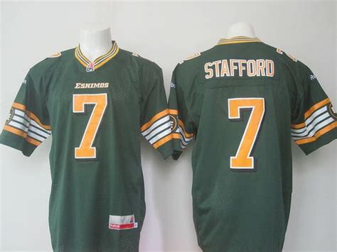 Edmonton Eskimos 7 Kenny Stafford Green CFL Jersey