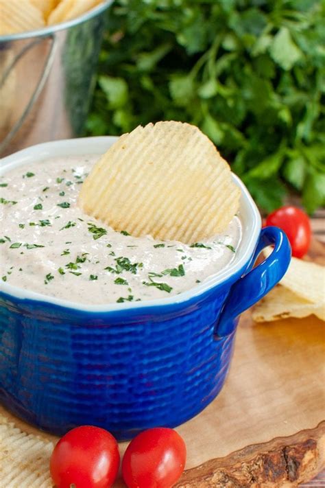 Easy Sour Cream Dip for Chips or Veggies - Dip Recipe Creations