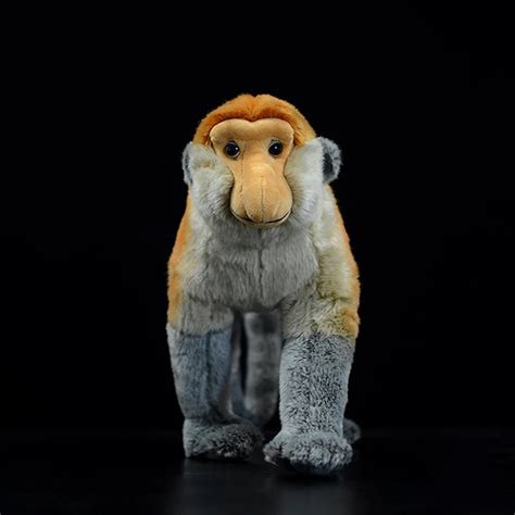 Lifelike Proboscis Monkey Stuffed Animals Toy Soft Realistic Kalimantan ...