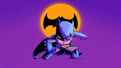 Download DC Comics Chibi Comic Batman 4k Ultra HD Wallpaper by Michael Duclos
