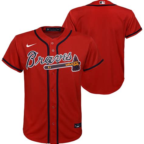 Nike Youth Atlanta Braves Replica Finished Jersey | Academy