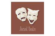 Theater masks vector design, an Illustration by Darth Vector