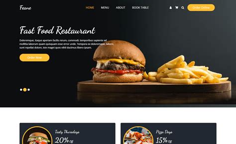 Feane - Free Bootstrap 4 HTML5 Restaurant Template