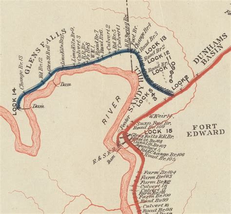 Erie Canal Eastern Section 1881 Old Map Reprint New York - Etsy