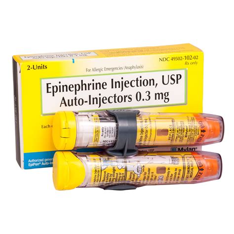 Epinephrine Injection, USP, Auto-injector, Adult, 0.3 mg, 2/pk, Rx - Prescription Items - NorMed