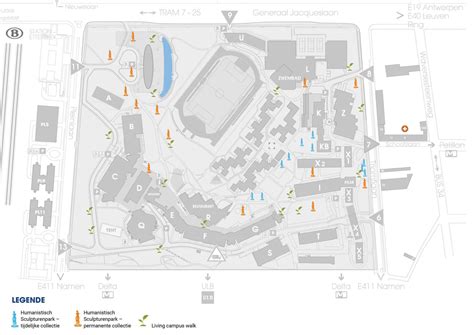 Overview map Living Campus Walk | Vrije Universiteit Brussel