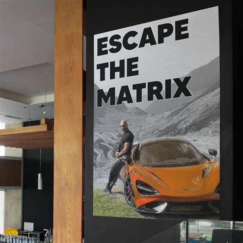 Andrew Tate Motivational Poster ESCAPE THE MATRIX - Etsy