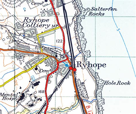 Disused Stations: Ryhope Station (second site) Station Map, Train Map, Disused Stations, North ...