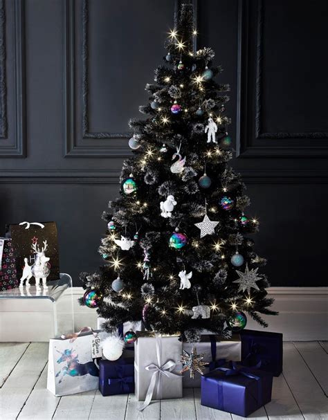 Best artificial Christmas trees to dress up the festive season | Ideal Home Black Christmas Tree ...