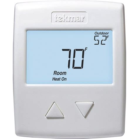 tekmar 518 - Digital Non-Programmable 1-Stage Heat Thermostat in White-TEK518 - The Home Depot