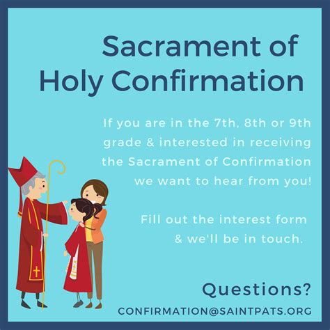 Interested in Receiving the Sacrament of Confirmation? - Saint Patrick ...