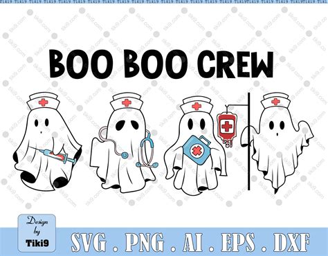 Boo Boo Crew Svg, Ghost Nurse Svg, Funny Nurse Svg, Cute Ghost Svg, Halloween Svg, Nursing Svg ...