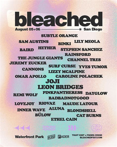 Bleached 2023 lineup: PinkPantheress, Omar Apollo, Joji, more