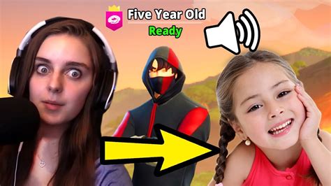 Pretending to be a 5 Year old Kid in Fortnite - YouTube