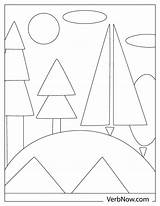 Coloring Pages Shape Triangle sketch template