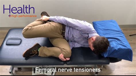 Femoral nerve stretch for knee pain | Melbourne Sports Chiropractor - YouTube