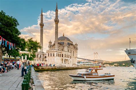 Istanbul Turkey June 2018, Ortakoy Neighbourhood of Istanbul Located by ...