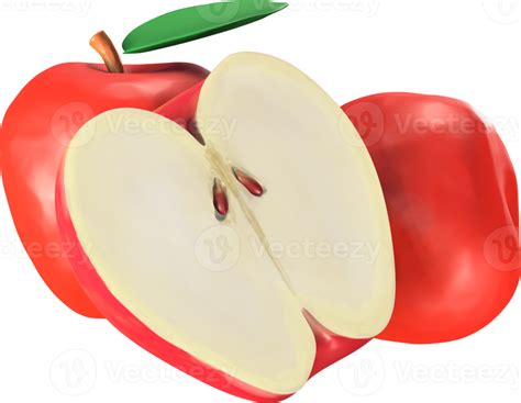 3D Apple fruit Illustration. 17225626 PNG