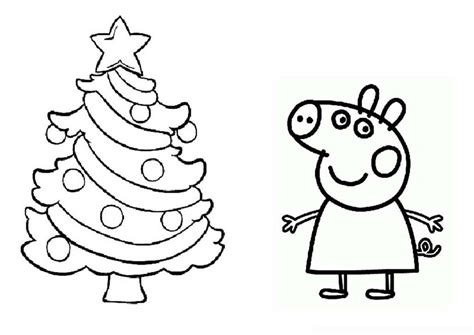 navidad-de-peppa-pig-para-imprimir-iluminar-pintar-y-adornar - Dibujos De