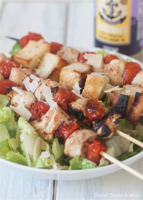 Grilled Chicken Caeasar Kebab Salad - Kristy Denney