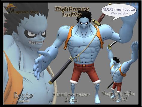 Second Life Marketplace - Avatar Nightmare Luffy One Piece (100% mesh, Bento)