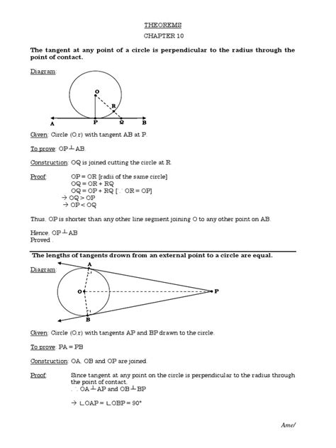 THEOREMS | Circle | Euclidean Geometry