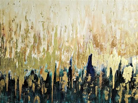 Gold Art Abstract Painting Canvas Wall Art Painting for Living | Etsy