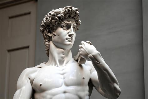 Premium AI Image | Copy of Michelangelo's David Replica of famous statue