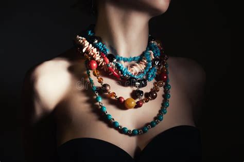 Women neck with jewelry stock photo. Image of elegance - 20005566