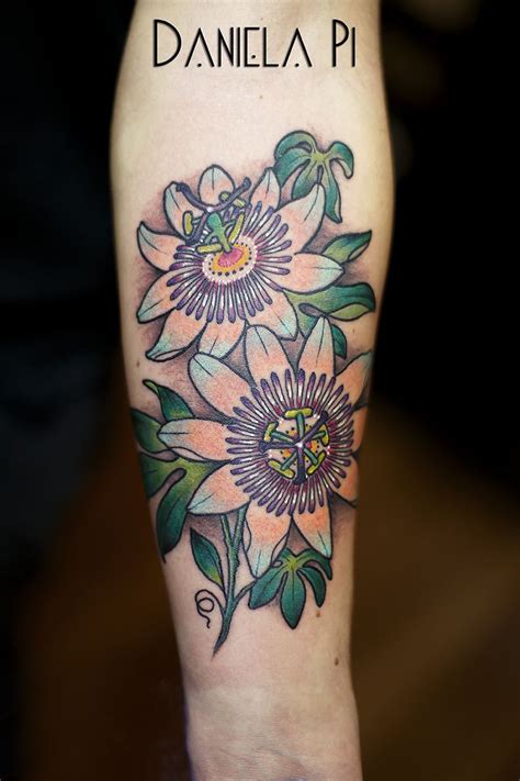 Passion Flower Tattoo by Daniela Pi ,done @ Evil Machines Tattoo _ Roma #newtraditional # ...