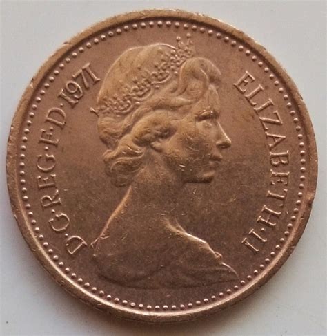 1/2 New Penny 1971, Elizabeth II (1952-present) - Great Britain - Coin ...