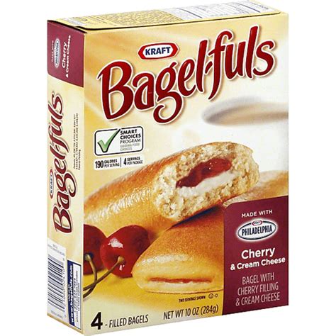 Kraft Bagel-Fuls Cherry & Cream Cheese Filled Bagels 4 ct Box | Frozen ...