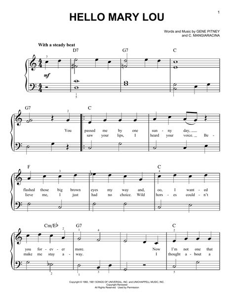 Hello Mary Lou | Sheet Music Direct