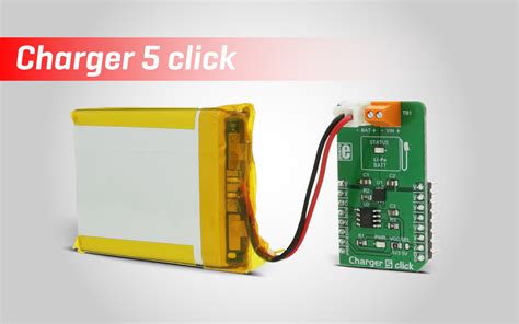 Charger 5 click – a Li-Ion/Li-Polymer battery charger - MIKROE