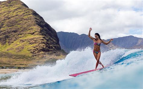 Ocean girl surfing mountain waves sea girls women wallpaper | 1920x1200 | 91688 | WallpaperUP