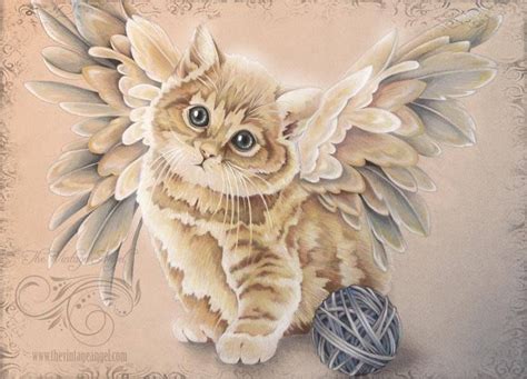 The Vintage Angel's Photos - The Vintage Angel | Cat art, Angel art, Cat drawing